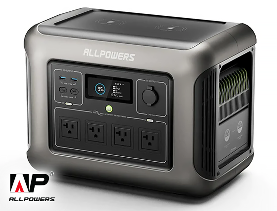 ALLPOWERS: R1500 Portable Home Backup Power Station 1800W 1152Wh LiFeP04 Battery